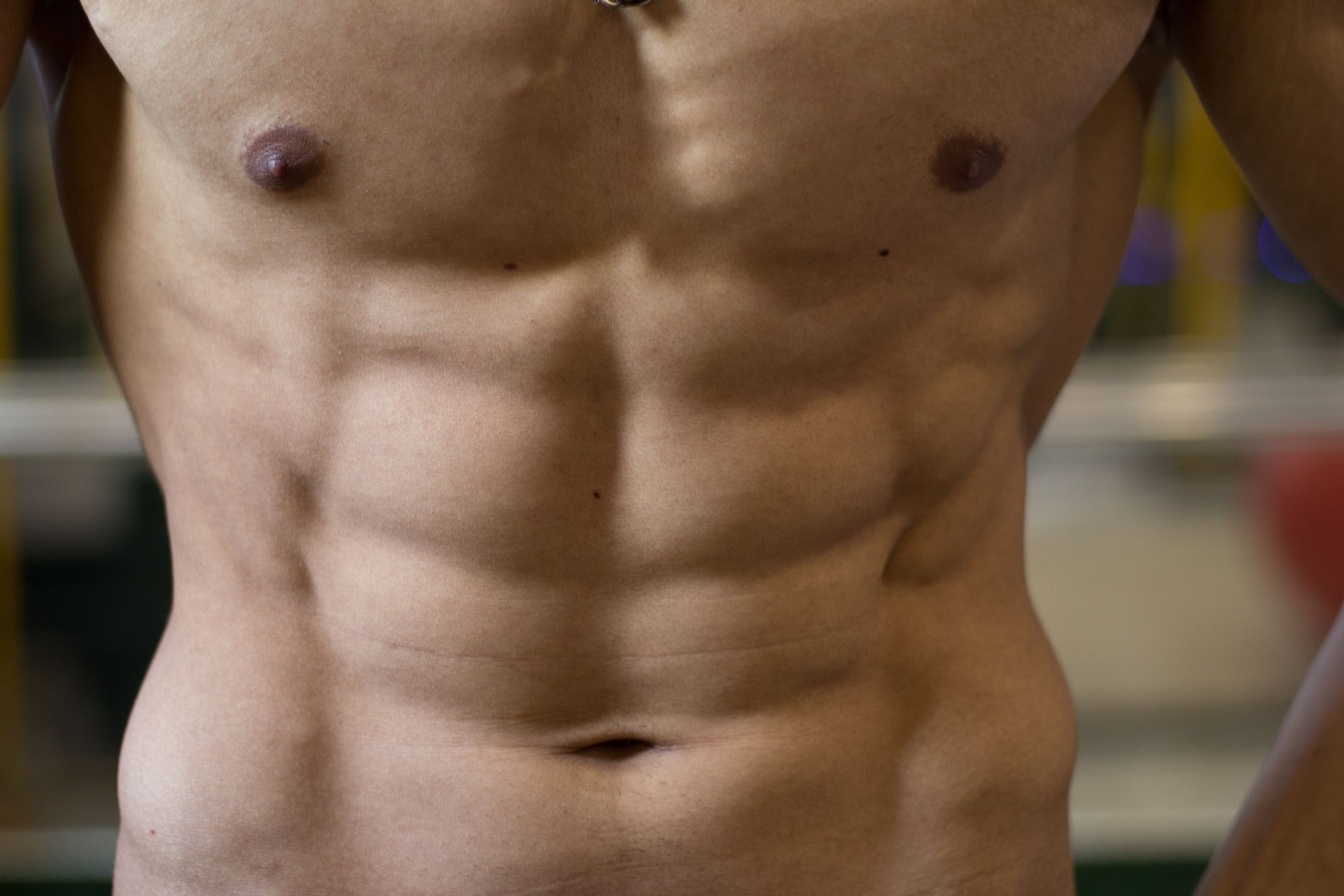 Athletic body with toned stomach